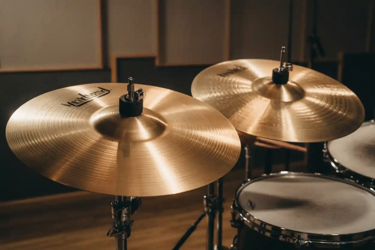 Pair of Cymbals on a Drum Set
