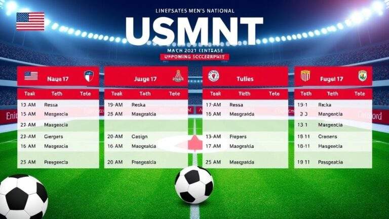 usmnt schedule